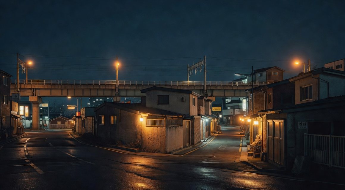 두 갈래로 갈라지는 시장 뒤 골목 — 위치 표기가 헷갈리는 구도심